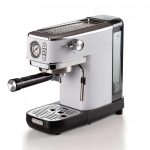 Ariete 1381 Macchina da caffè con manometro, compatibile con caffè in polvere e cialde ESE, 1300 W, Capacità 1,1 L, 15 bar di pressione, Filtro 1 o 2 tazze, Dispositivo Cappuccino, Silver