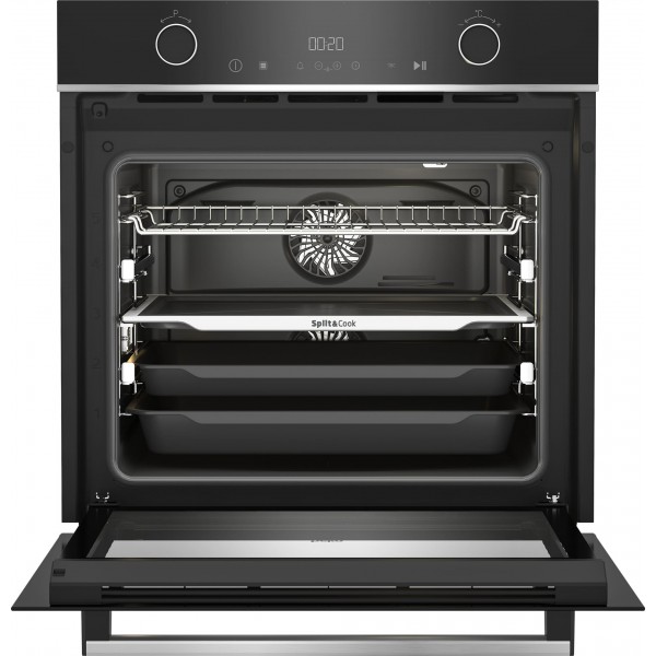 Forno Microonde Incasso 60cm - 72L, 2.88kW, Funzione Pizza, Griglia, Aria Calda, Nero EBM8018S