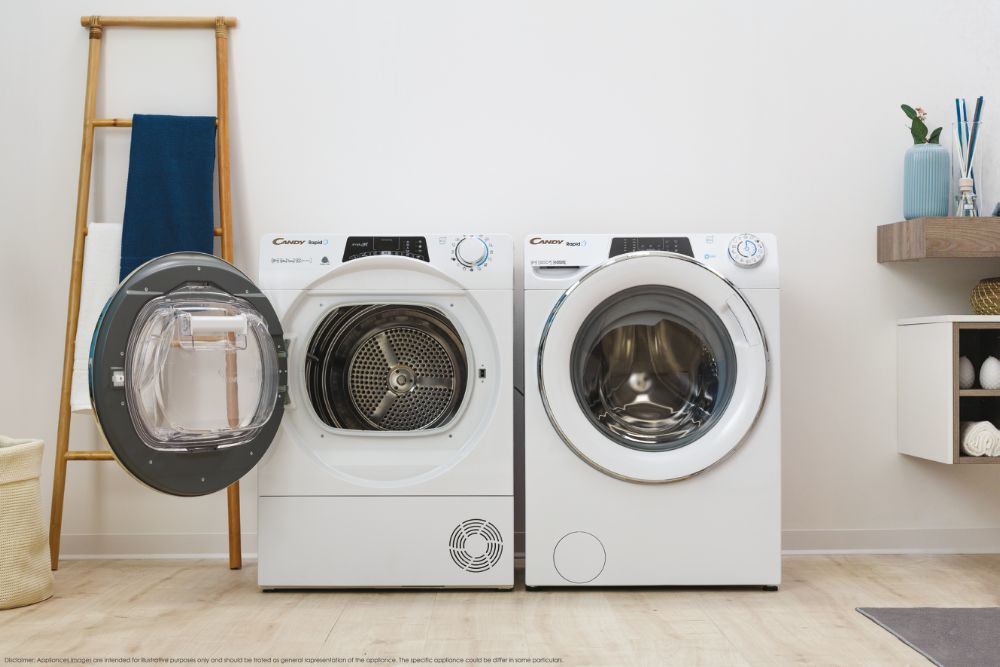 Candy RapidÓ Asciugatrice A Pompa Di Calore 9kg - Classe A++, Wi-Fi, App Control, Bianca