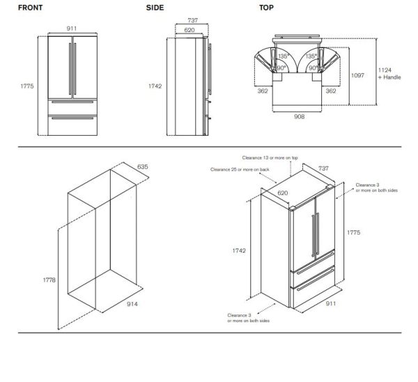 Frigorifero Side by Side | Bertazzoni | REF904FFNXTC |