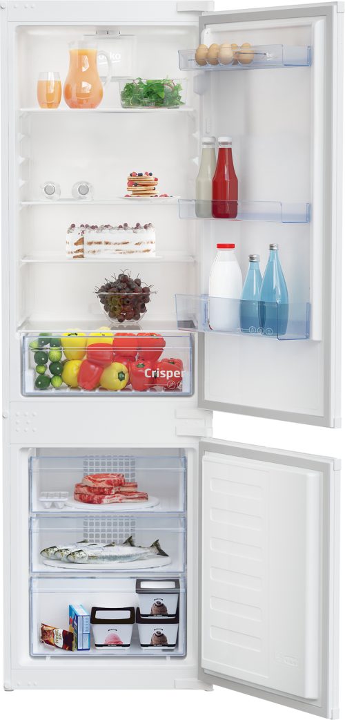 Beko BCSA285K4SFN: Frigorifero da Incasso Combinato, Statico Ventilato, h 177.5 cm