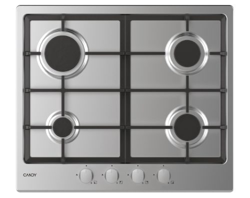 Candy Idea CHG6BRX Acciaio inox Da incasso 60 cm Gas 4 Fornello(i)