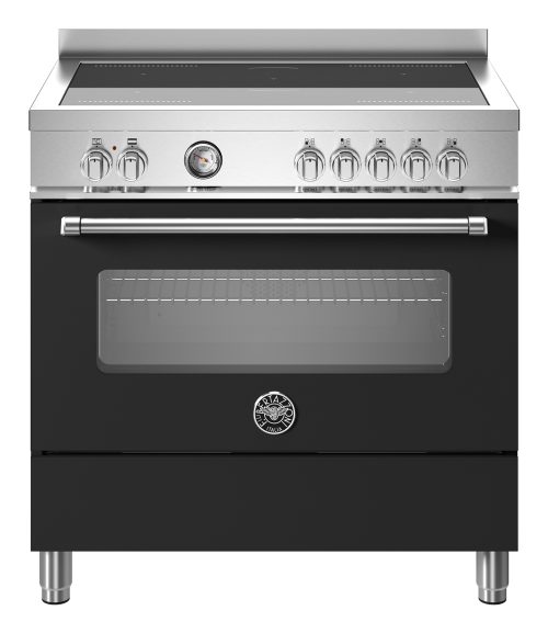 Bertazzoni MAS95I1ENET cucina Elettrico Piano cottura a induzione Nero, Acciaio inox