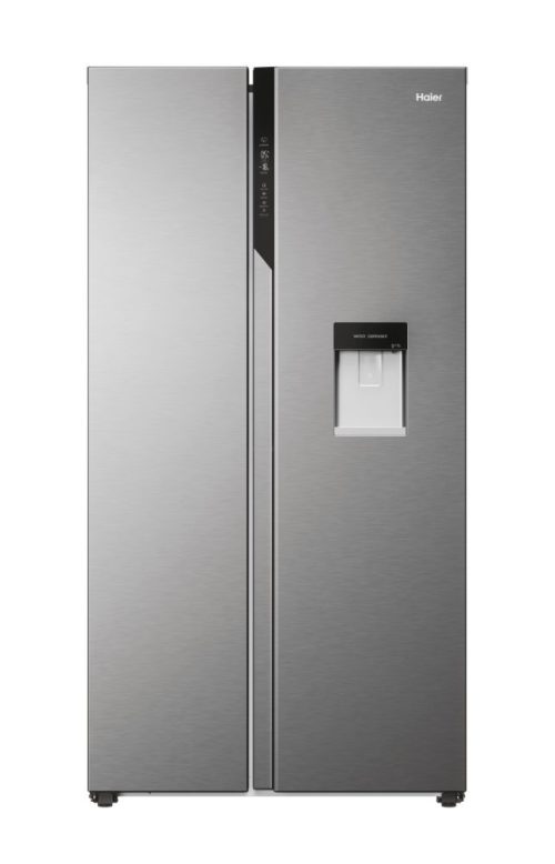 Haier SBS 90 Serie 5 HSR5918DWMP frigorifero side-by-side Libera installazione 521 L Platino, Acciaio inox
