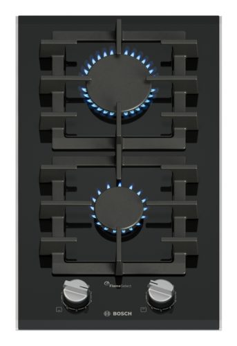 Bosch Serie 8 PRB3A6I40 piano cottura Nero Da incasso 30 cm Gas 2 Fornello(i)