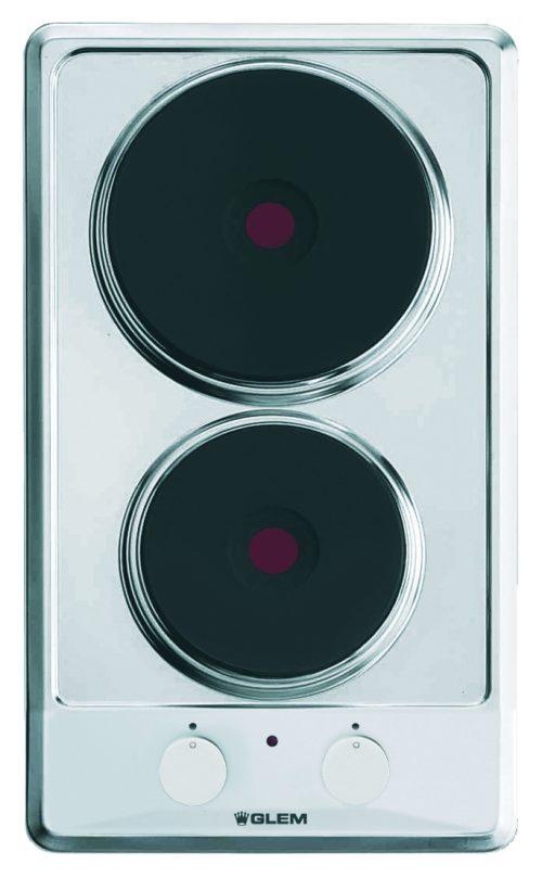 Glem Gas GT320IX piano cottura Acciaio inox Da incasso 29 cm Piastra sigillata 2 Fornello(i)