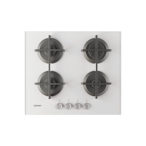 Indesit ING 61T/WH 1 piano gas vetro tortora 60cm 4 fuochi griglie in ghisa lavabili in lavastoviglie
