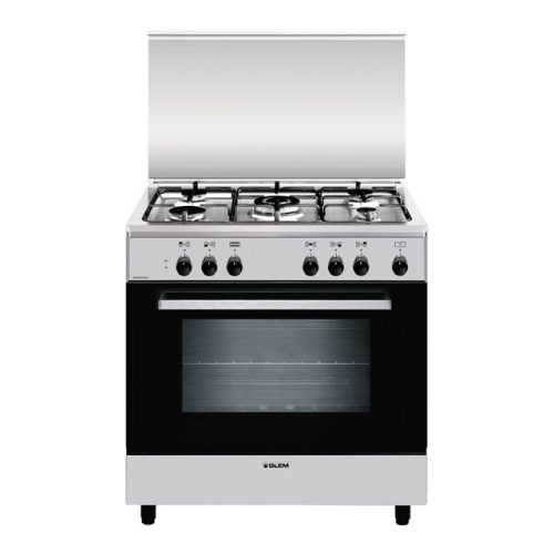 Glem Gas A855EI cucina Elettrico Nero, Acciaio inox