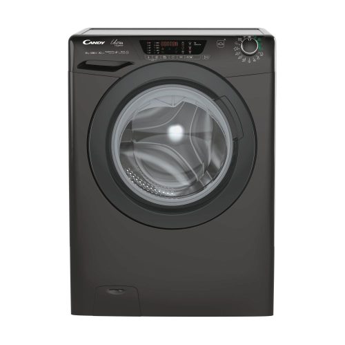 Candy Ultra Hygiene Ultra, Lavatrice Carica Frontale 10 KG, 10% più efficente della classe A, 1200 giri, Nero, Inverter, Vapore, Wi-Fi, Ciclo Igiene, HES12104TWMBB6-S