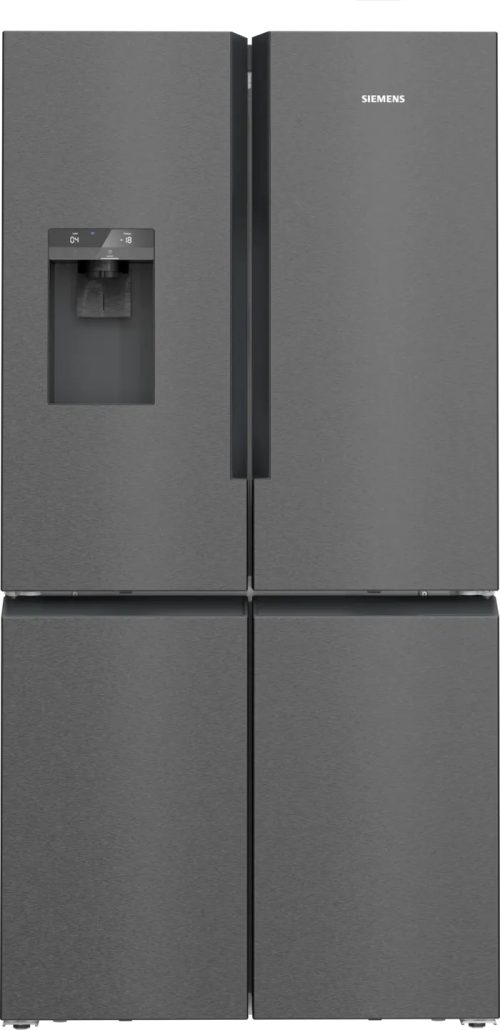 Siemens iQ500 KF96DAXEA frigorifero side-by-side Libera installazione 574 L Nero, Acciaio inox