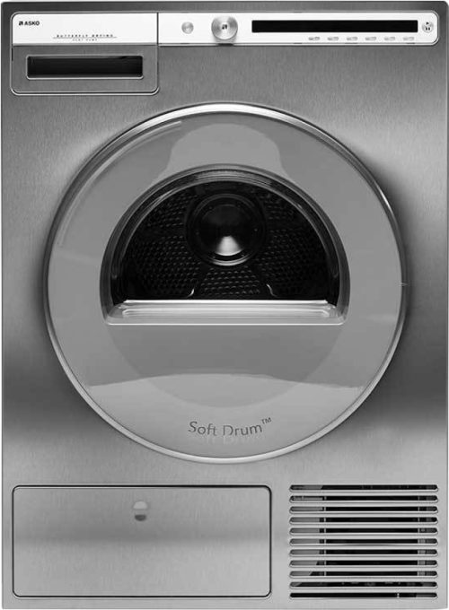 Asko Logic T408HD.S asciugatrice Libera installazione Caricamento frontale 8 kg Acciaio inox
