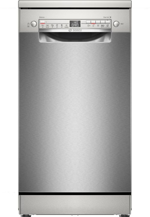 Bosch Serie 2 SPS2HKI58E Lavastoviglie SLIM da libera installazione 10 coperti Acciaio spazzolato anti-impronta Classe E