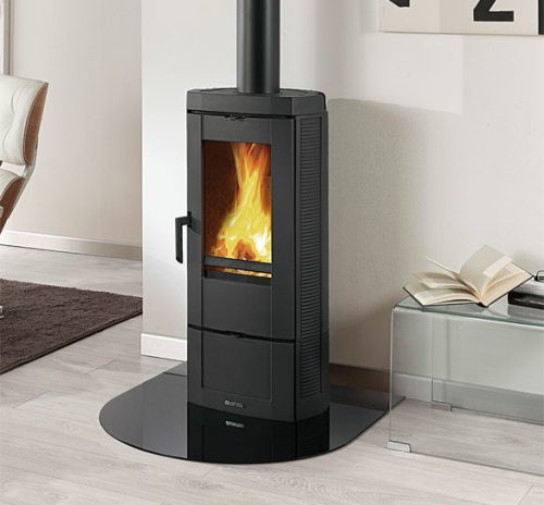 La Nordica CANDY 4.0 Libera installazione A legna Nero