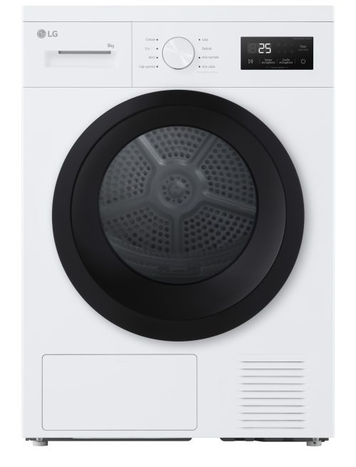 LG RNA1008NWK Asciugatrice 8kg Pompa di calore, Classe D, 8 programmi, Sensore asciugatura