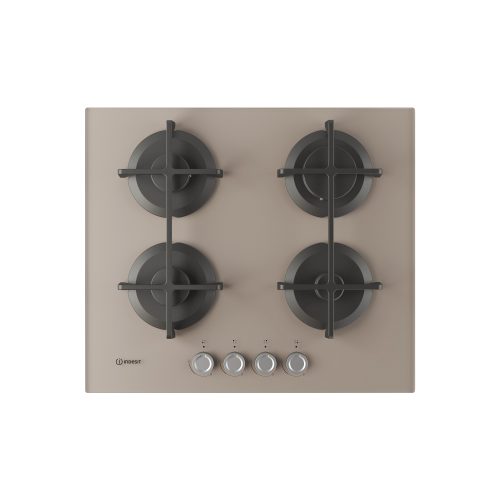 Indesit ING 61T/TD 1 piano gas vetro tortora 60cm 4 fuochi griglie in ghisa lavabili in lavastoviglie