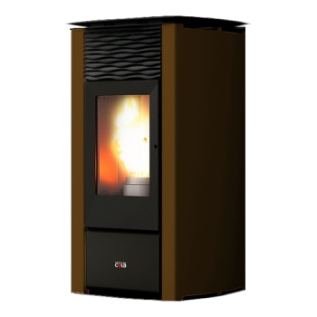Cola Termo Focus Plus Libera installazione Pellet Nero, Marrone