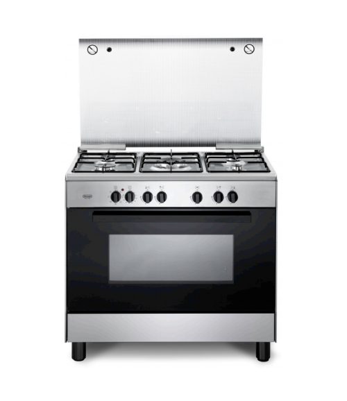 De’Longhi FMX 96 ED cucina Elettrico Gas Nero, Acciaio inox