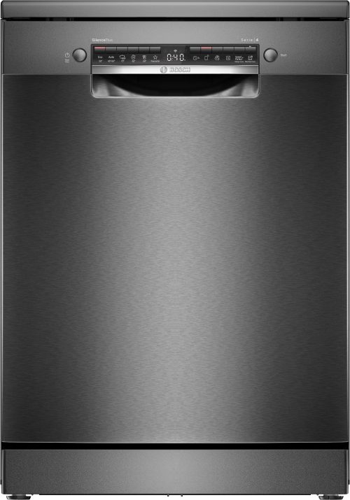 Bosch Serie 4 SMS4EMC06E Lavastoviglie da libera installazione 14 coperti Acciaio nero spazzolato anti-impronta Classe B