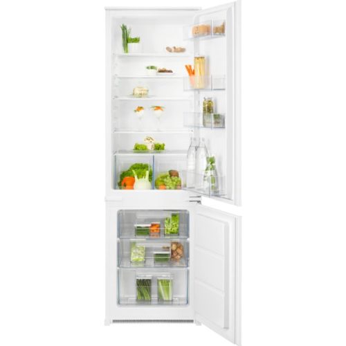 Electrolux KNT1LF18S1 Frigorifero da Incasso Combinato /1772 mm/f/static low frost, statico/elettronico con luce led/cap. cong. 3,9  kg in 24 h/temp. risalita 11,5 ore/funzione congelamento rapido/5 ripiani in vetro/cap. net. frigo 196 l/cap. net. cong. 72 l/sliding door/35db(a)/incernieramento a destra/indicatore della temperatura it4