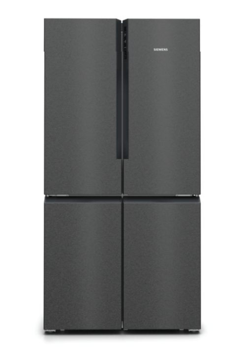 Siemens iQ500 KF96NAXEA frigorifero side-by-side Libera installazione 605 L Nero, Acciaio inox