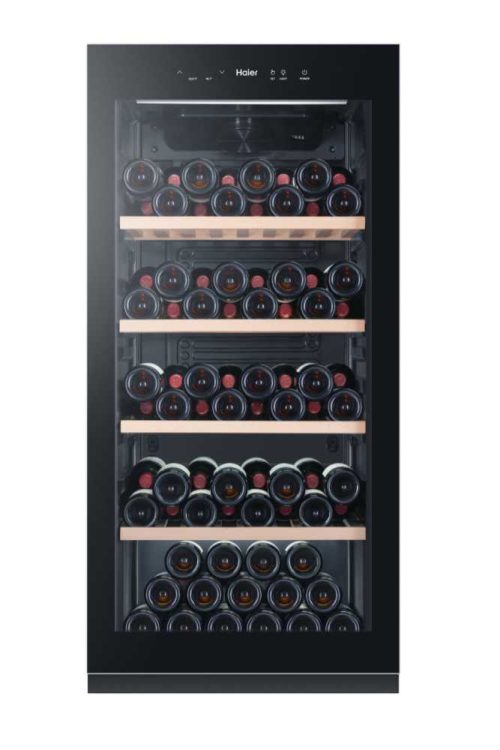 Haier Wine Bank 60 Serie 3 HWS116GAE Cantinetta vino con compressore Libera installazione Nero 116 bottiglia/bottiglie