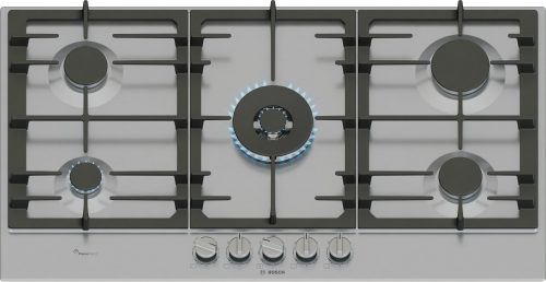 Bosch Serie 6 PCR9A5I90 Piano cottura a gas 90 cm 5 fuochi Acciaio Inox