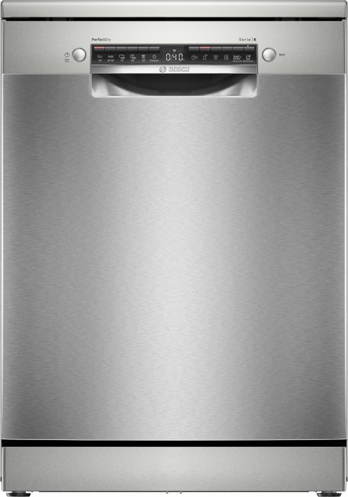 Bosch Serie 6 SMS6ZCI10E Lavastoviglie da libera installazione 14 coperti Acciaio spazzolato anti-impronta Classe B