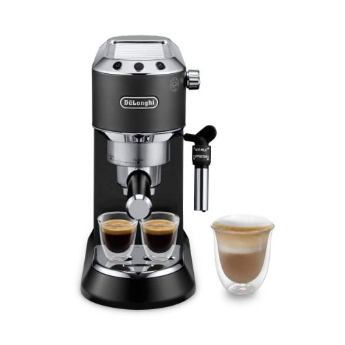 De’Longhi Dedica Style Dedica EC685.BK Macchina da Caffè Manuale Espresso e Cappuccino, Compatibile con Polvere o Cialde E.S.E., Spegnimento Automatico, Serbatoio Estraibile 1.1L, 1450W, 15bar, Nero