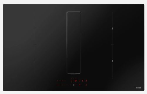 Elica NikolaTesla Fit XL Raw Nero Da incasso 83 cm Piano cottura a induzione 4 Fornello(i) Cappa da incasso