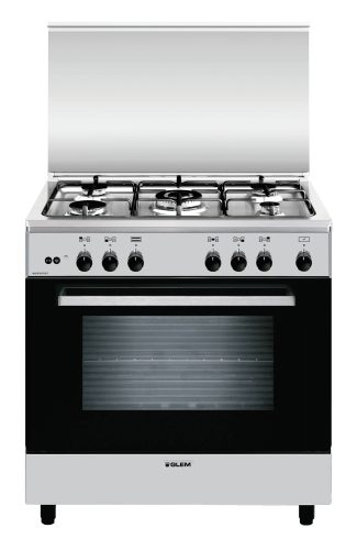 Glem Gas A855GI cucina Elettrico/Gas Acciaio inox
