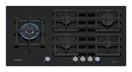 Siemens iQ700 ER9A6SH40 piano cottura Nero Da incasso 90 cm Gas 5 Fornello(i)