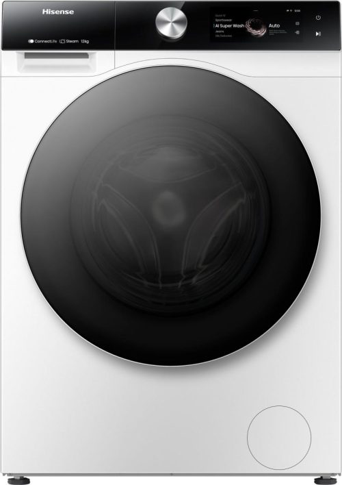 Hisense lavatrice WF7S1247BW 12 Kg Classe A-20% Lavaggio AI Autodosaggio Vapore WiFi