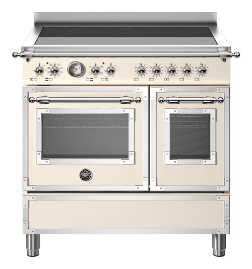 Bertazzoni HER95I2EAVT cucina Elettrico Piano cottura a induzione Beige, Acciaio inox
