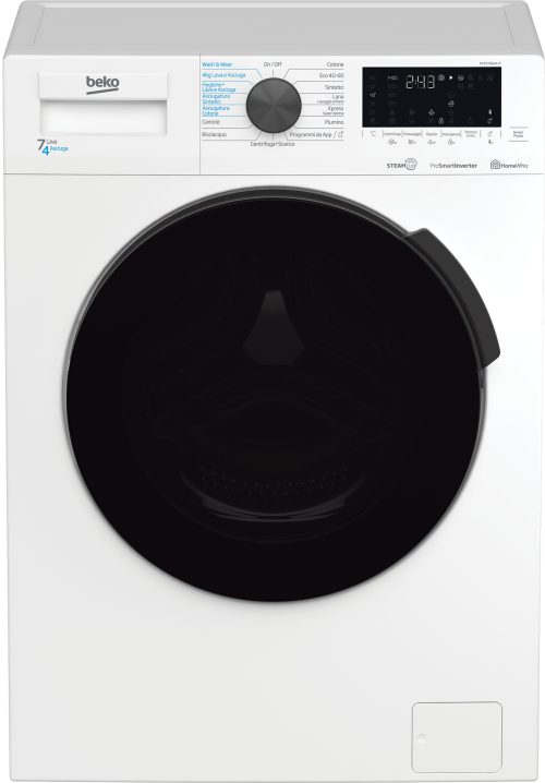 Beko HTE7726XA-IT: Lavasciuga a Vapore SteamCure™, 7/4 kg, 1400 giri/min