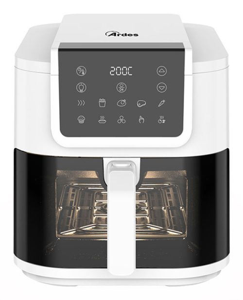 Ardes ARFRYA08LVW friggitrice Singolo 8 L Indipendente 1700 W Friggitrice ad aria calda Nero, Bianco