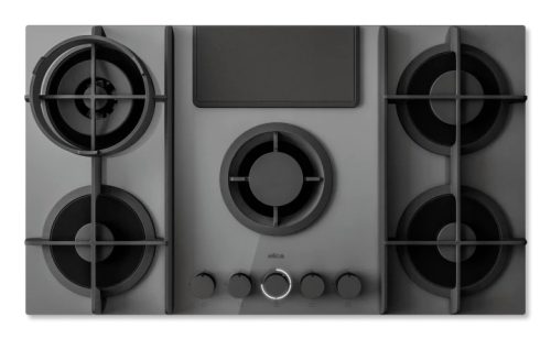 Elica NikolaTesla Flame EVO GR/A/88 Grigio Da incasso 88 cm Gas 5 Fornello(i) Cappa da incasso