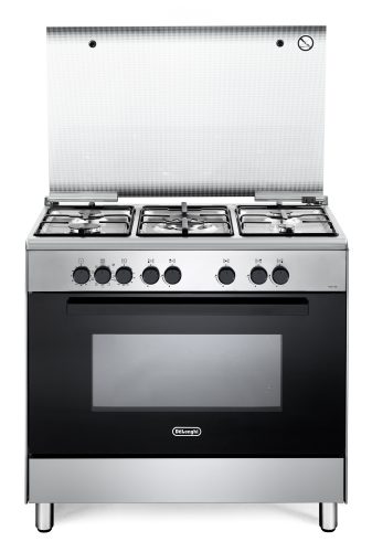 De’Longhi FMX 96 SG Cucina Elettrico Gas Nero, Acciaio inox