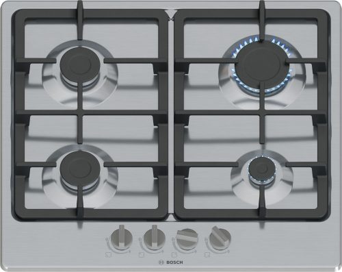 Bosch Serie 4 PGP6B5K90 Piano cottura a gas 60 cm 4 fuochi Acciaio Inox