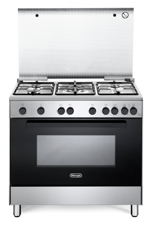De’Longhi FGVX 96 SG cucina Gas Nero, Acciaio inox