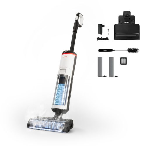 Polti RollySteam WD30C, lavapavimenti senza filo, che aspira, lava e igienizza con il vapore, senza detersivi