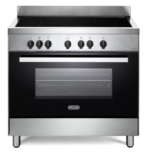 De’Longhi DEMX 96 IN cucina Elettrico Piano cottura a induzione Nero, Acciaio inox